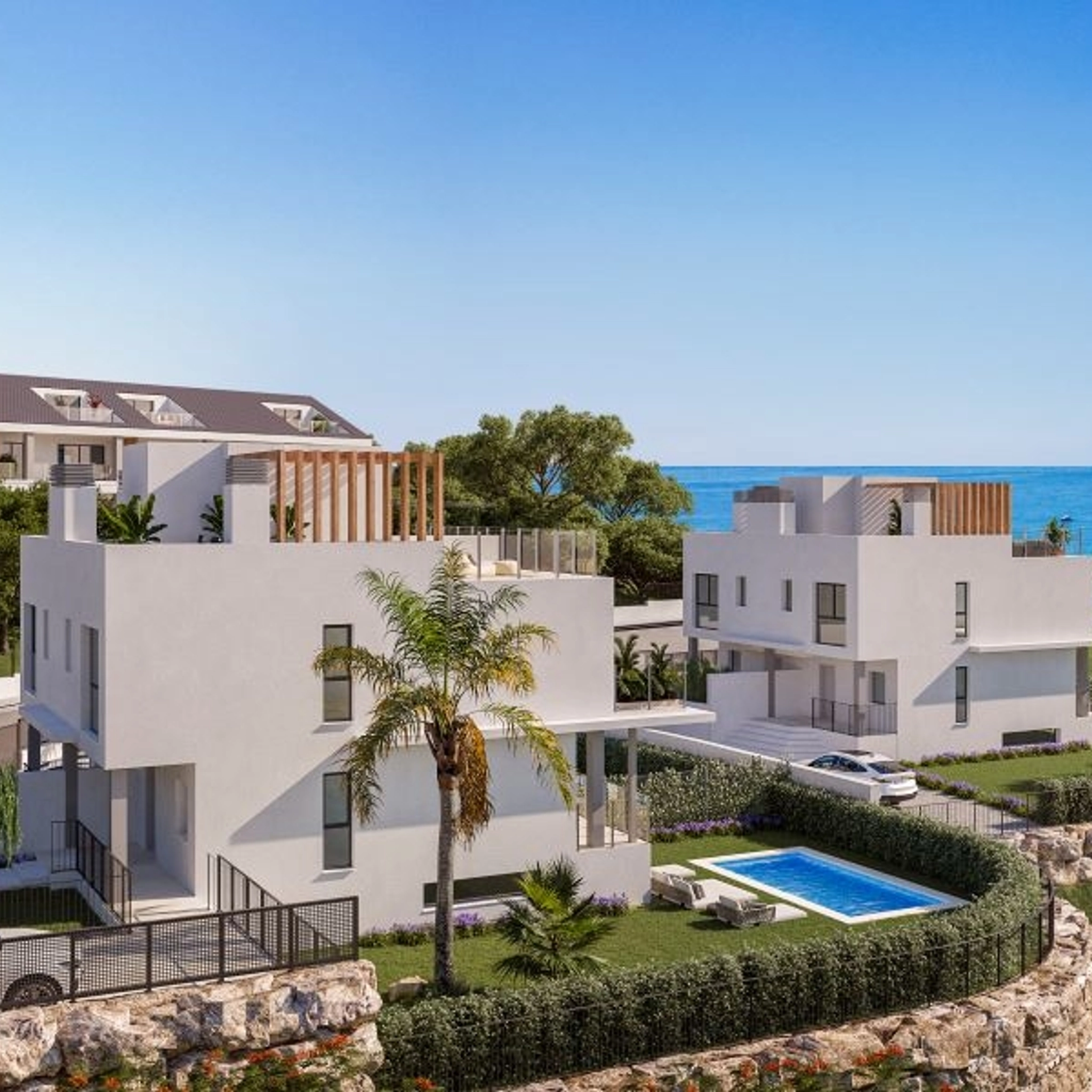 Villa med fantastisk panoramautsikt över havet ..