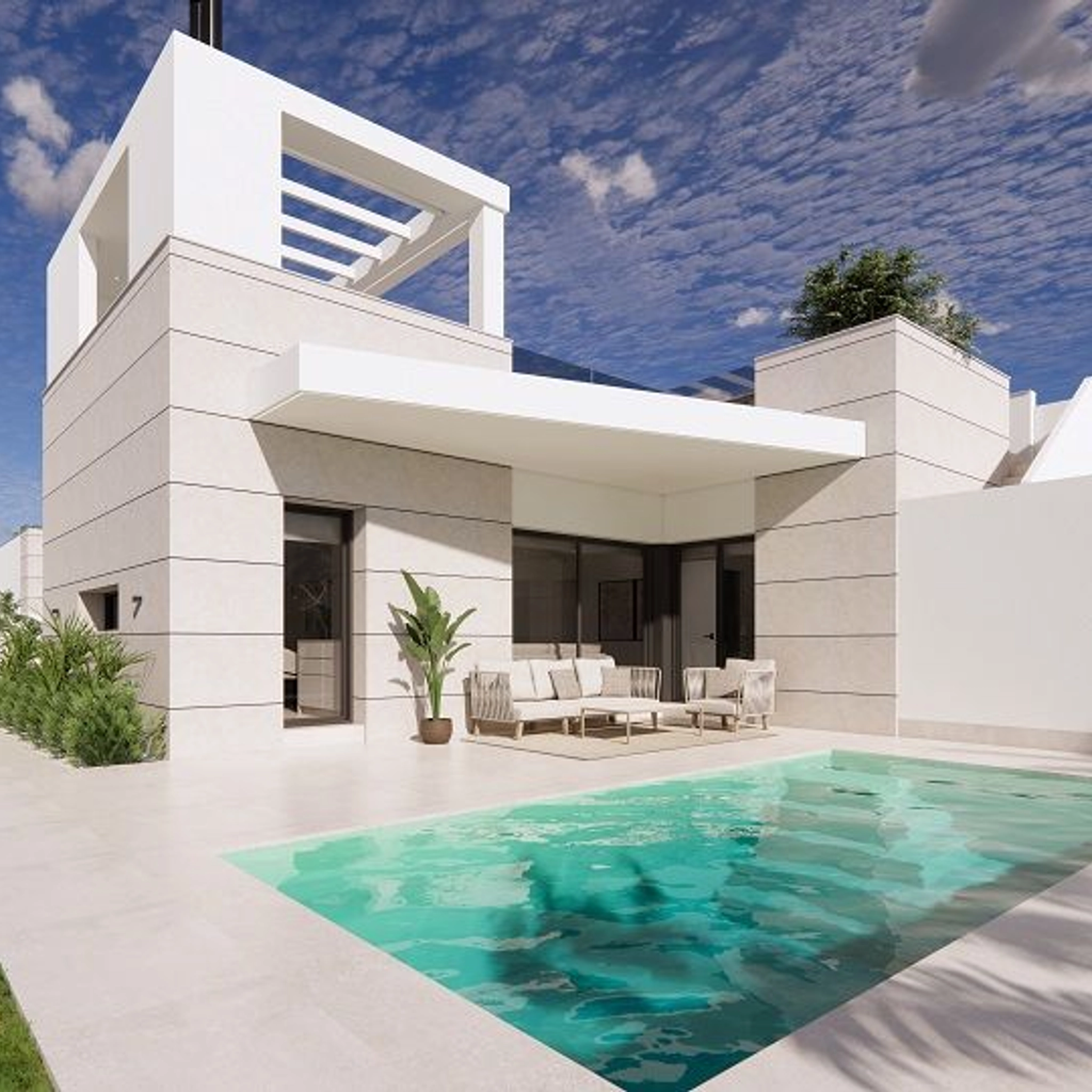Villor i modern stil i San Luis – Torrevieja