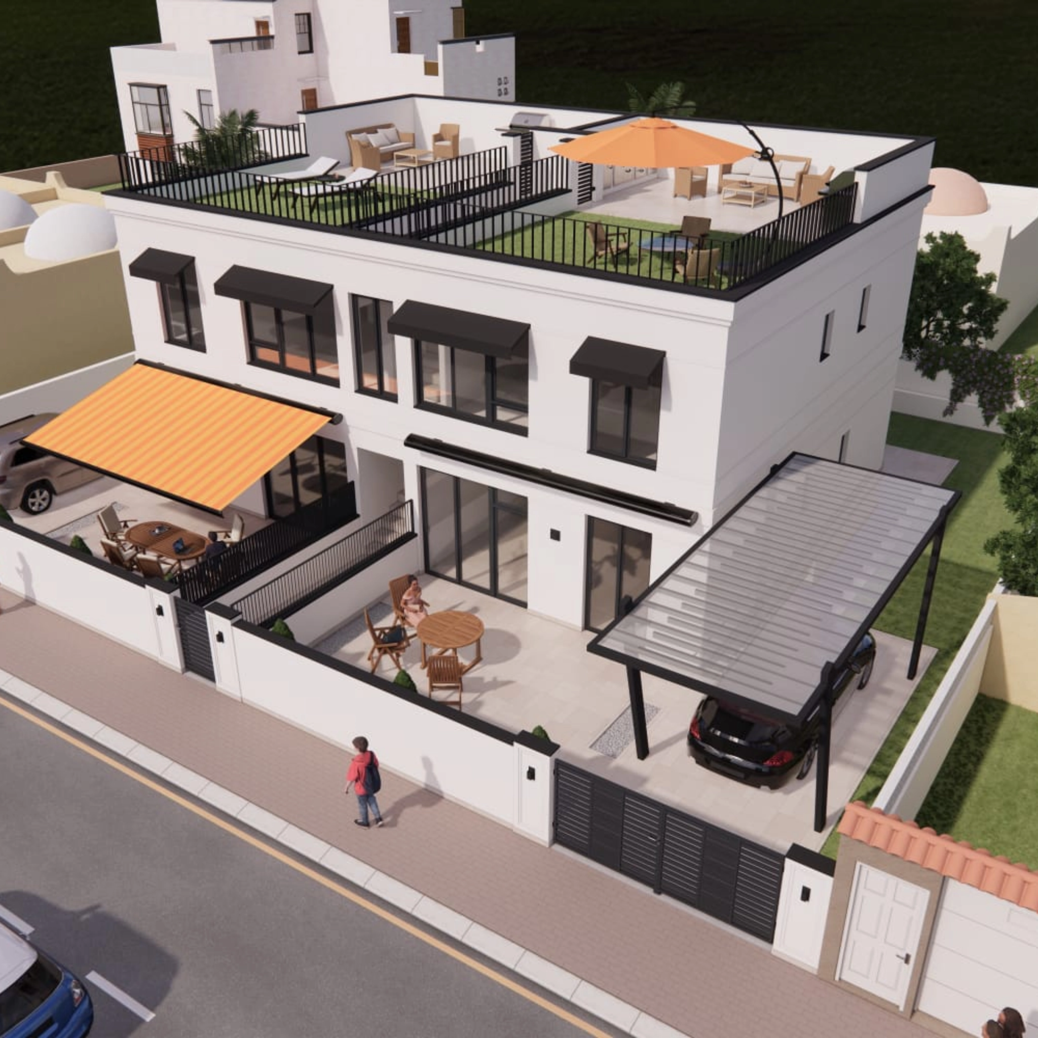 Exklusiv takvåning med privat solterrass i cent..