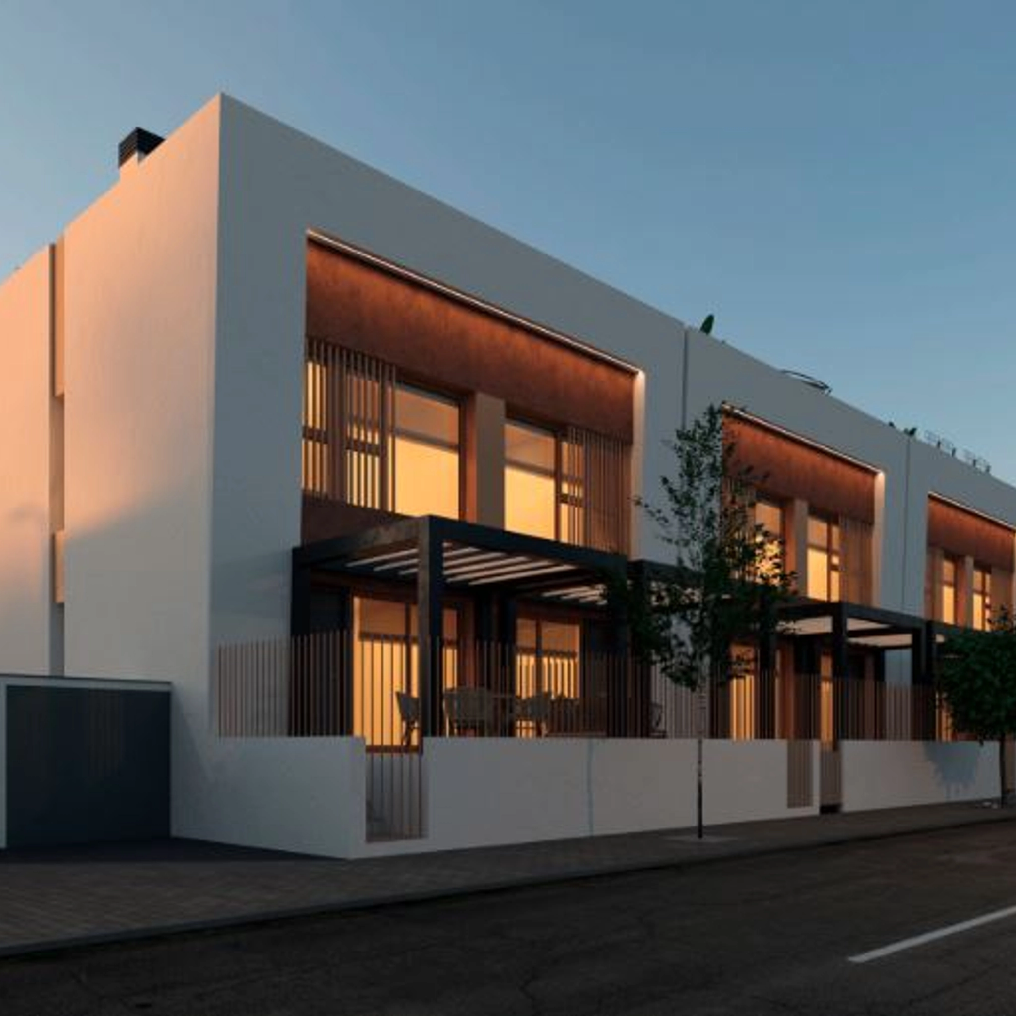 Fantastiska nybyggda radhus i Dolores- Alicante