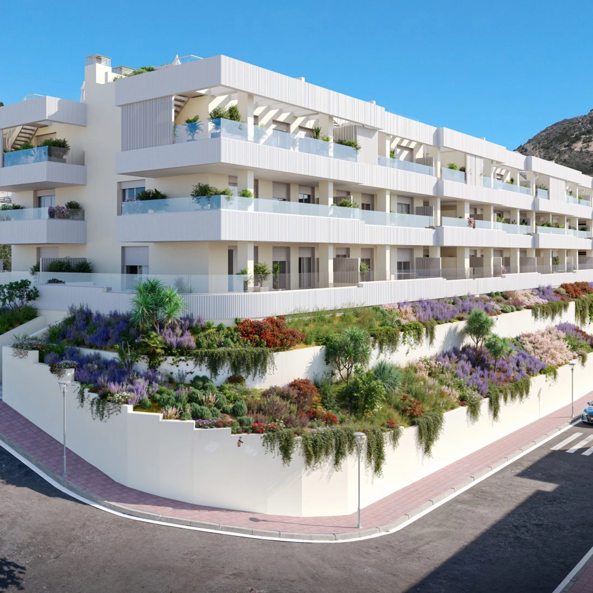 Elegant nybyggd lägenhet i Benalmádena Pueblo